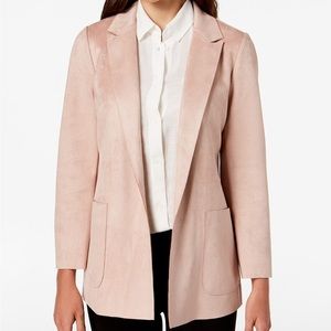 Zara Faux Suede Pink Blazer